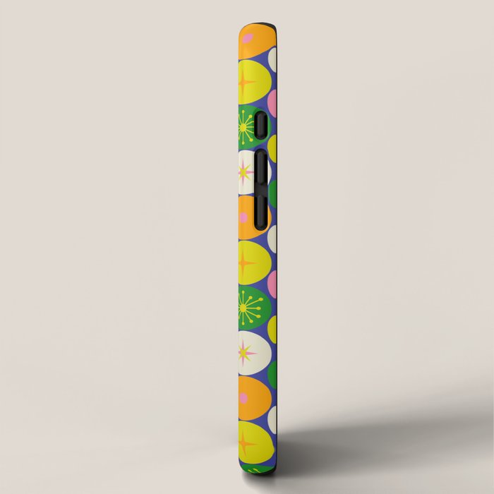 Mid Century Modern Atomic Future Colorful Modtastic Dots and Stars Pattern 2 iPhone Case Gallery Image 2