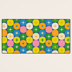 Mid Century Modern Atomic Future Colorful Modtastic Dots and Stars Pattern 2 Desk Mat Gallery Image 3