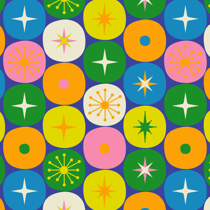 Mid Century Modern Atomic Future Colorful Modtastic Dots and Stars Pattern 2 Coffee Mug Gallery Image 2