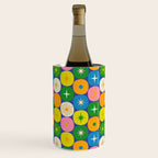 Mid Century Modern Atomic Future Colorful Modtastic Dots and Stars Pattern 2 Wine Chiller Gallery Image 2