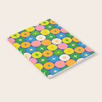 Mid Century Modern Atomic Future Colorful Modtastic Dots and Stars Pattern 2 Notebook Gallery Image 2