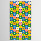 Mid Century Modern Atomic Future Colorful Modtastic Dots and Stars Pattern 2 Tablecloth Gallery Image 2