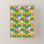 Mid Century Modern Atomic Future Colorful Modtastic Dots and Stars Pattern 2 Mini Art Print Gallery Image 1