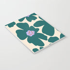 Retro Daisy - Green, purple and pink  Notebook Gallery Image 3