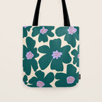 Retro Daisy - Green, purple and pink  Tote Bag Gallery Image 1