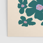 Retro Daisy - Green, purple and pink  Poster Gallery Image 3
