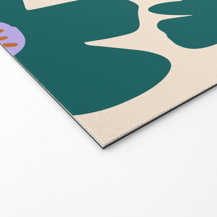 Retro Daisy - Green, purple and pink  Welcome Mat Gallery Image 2