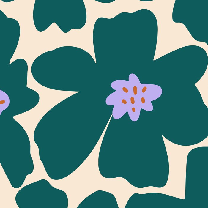 Retro Daisy - Green, purple and pink  Coffee Mug Gallery Image 2