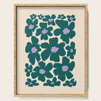 Retro Daisy - Green, purple and pink  Serving Tray Gallery Image 1