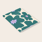 Retro Daisy - Green, purple and pink  Notebook Gallery Image 2