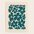 Retro Daisy - Green, purple and pink  Poster Gallery Image 4