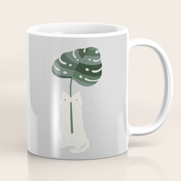 Cat and Plant 58 Coffee Mug Gallery Image 1