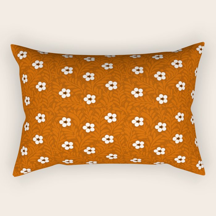 Mexican Olla Clay Orange Pottery  Mexican Modern Design Rectangular Pillow Gallery Image 2
