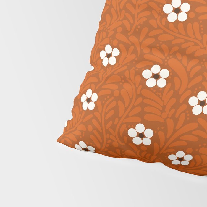 Mexican Olla Clay Orange Pottery  Mexican Modern Design Pillow Sham Gallery Image 4