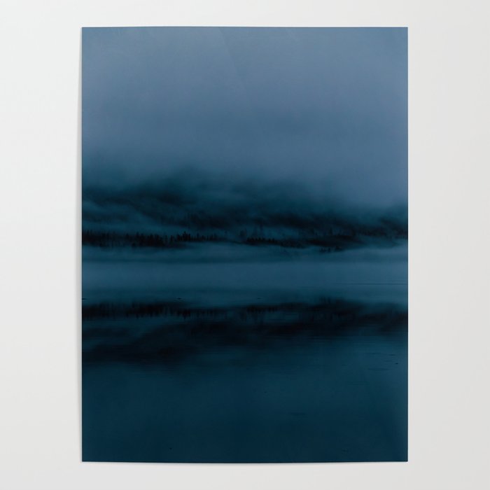Blue Hour Lake Reflection Poster Gallery Image 1