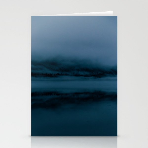 Blue Hour Lake Reflection Stationery Card Gallery Image 2
