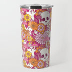 Spooky Mushroom Garden - Fuchsia Travel Mug Gallery Image 1