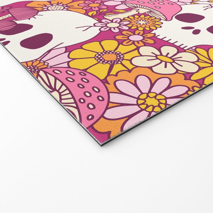 Spooky Mushroom Garden - Fuchsia Welcome Mat Gallery Image 2