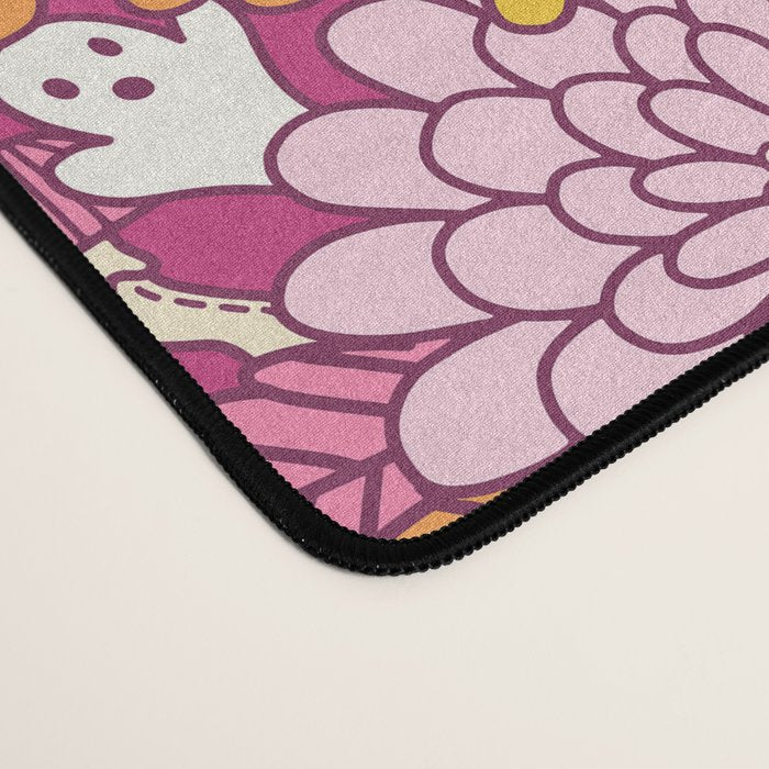 Spooky Mushroom Garden - Fuchsia Desk Mat Gallery Image 4