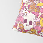 Spooky Mushroom Garden - Fuchsia Pillow Sham Gallery Image 4