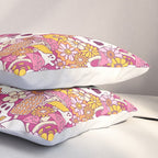 Spooky Mushroom Garden - Fuchsia Pillow Sham Gallery Image 3