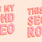 This is My Second Rodeo (pink and orange saloon-style letters) Coffee Mug Gallery Image 2