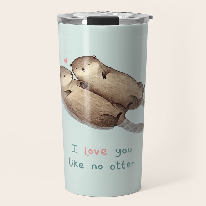 I Love You Like No Otter Travel Mug Gallery Image 1