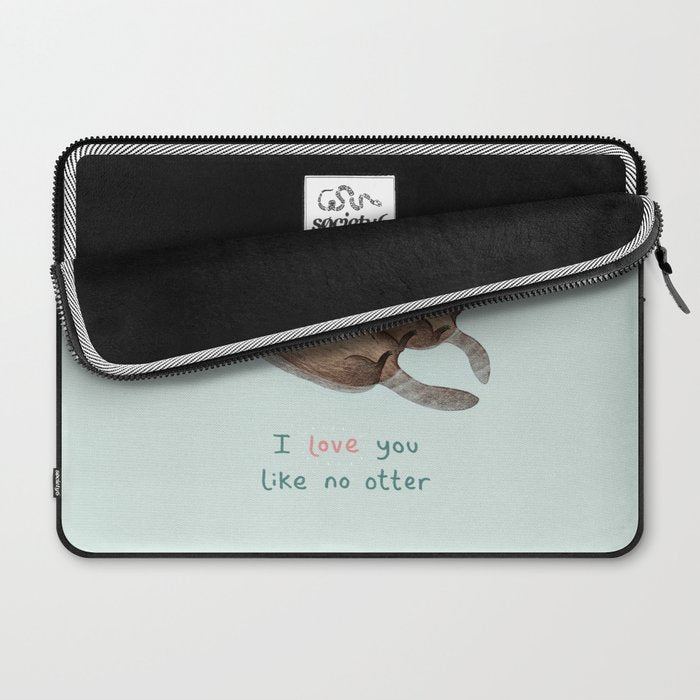 I Love You Like No Otter Laptop Sleeve Gallery Image 2