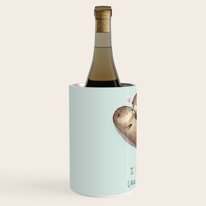 I Love You Like No Otter Wine Chiller Gallery Image 2