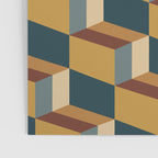 Cuboid Mid Century Abstract Shapes Pattern VI Poster Gallery Image 3