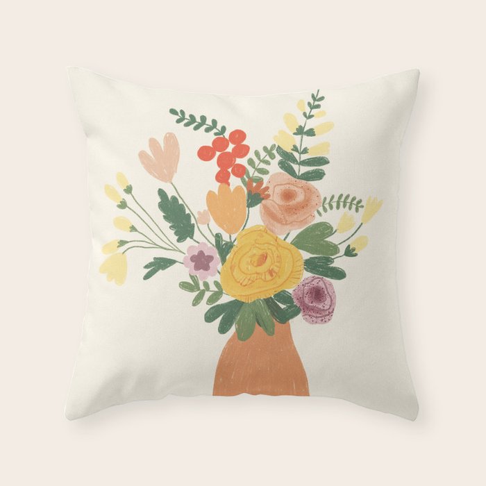 My flowers Throw Pillow Gallery Image 1