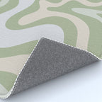 Liquid Swirl Contemporary Abstract Pattern in Light Sage Green Rug Gallery Image 4
