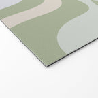 Liquid Swirl Contemporary Abstract Pattern in Light Sage Green Welcome Mat Gallery Image 2