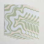 Liquid Swirl Contemporary Abstract Pattern in Light Sage Green Wrapping Paper Gallery Image 3