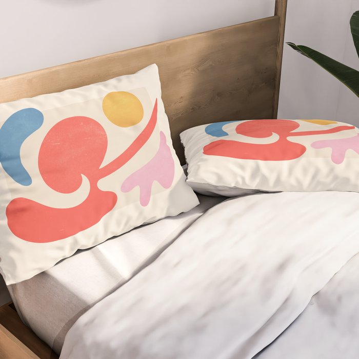 Abstract Shapes: Matisse Paper Cutouts III Pillow Sham Gallery Image 2