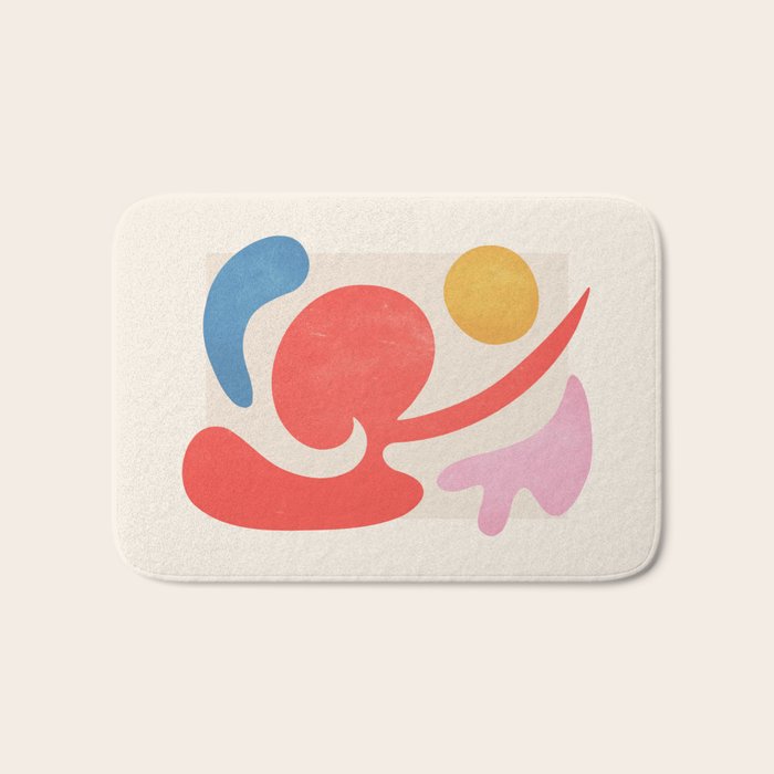 Abstract Shapes: Matisse Paper Cutouts III Bath Mat Gallery Image 1