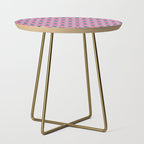 Geometric Mid Century Modern Pattern - Pink background  Side Table Gallery Image 1