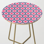 Geometric Mid Century Modern Pattern - Pink background  Side Table Gallery Image 2