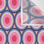 Geometric Mid Century Modern Pattern - Pink background  Wall Tapestry Gallery Image 3