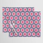 Geometric Mid Century Modern Pattern - Pink background  Placemat Gallery Image 1