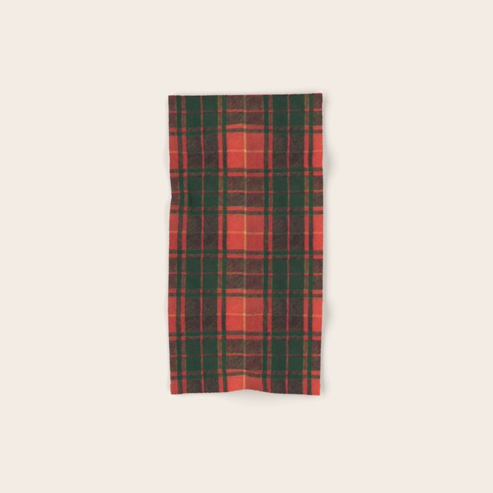 Classic Red Tartan Pattern Bath Towel Gallery Image 1