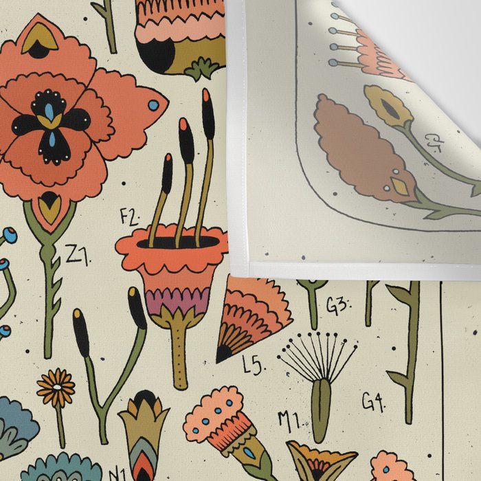 Wildflower Chart Wall Tapestry Gallery Image 3