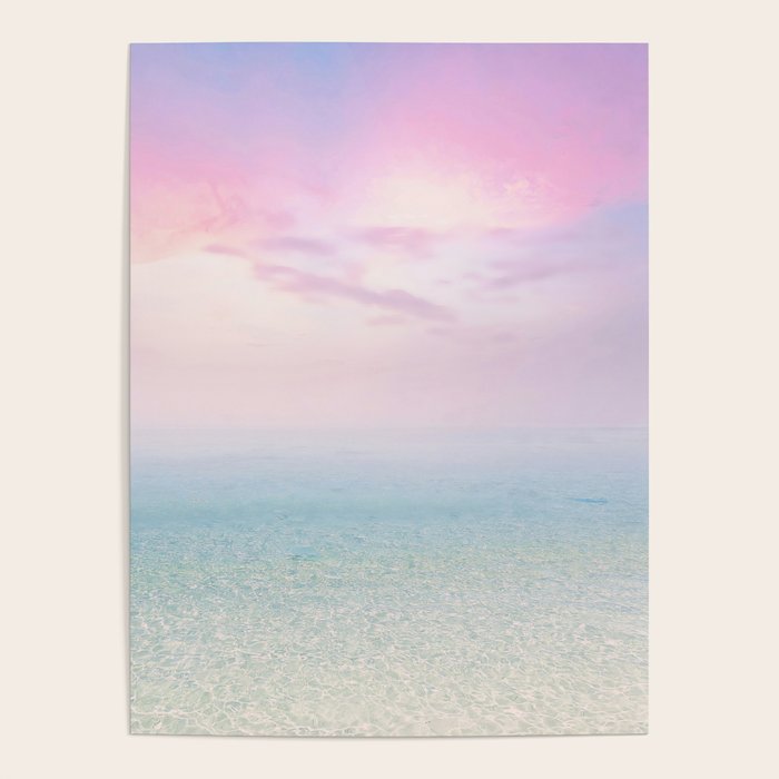 Pink Sunset, Ocean Art Poster Gallery Image 4