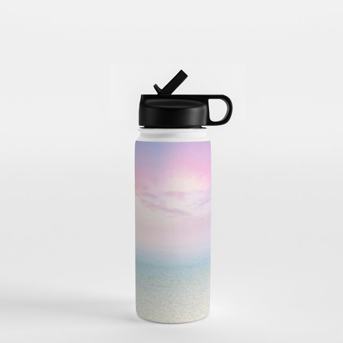 Pink Sunset, Ocean Art Water Bottle Gallery Image 1