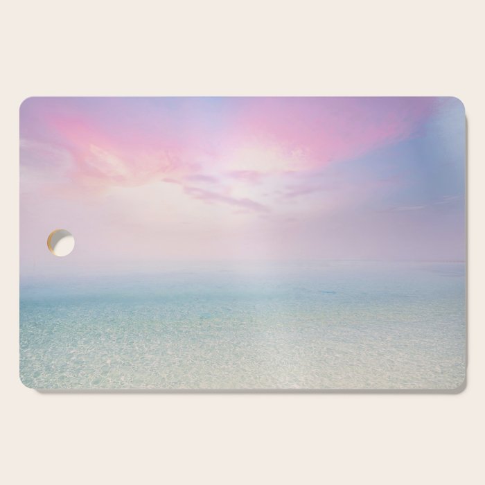 Pink Sunset, Ocean Art Cutting Board Gallery Image 1