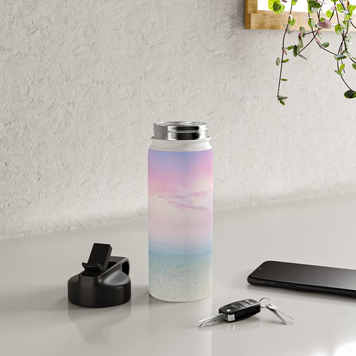 Pink Sunset, Ocean Art Water Bottle Gallery Image 4
