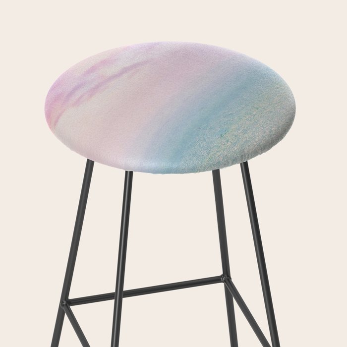 Pink Sunset, Ocean Art Stool Gallery Image 2