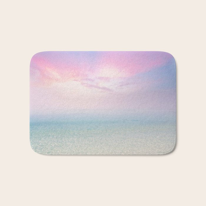Pink Sunset, Ocean Art Bath Mat Gallery Image 1
