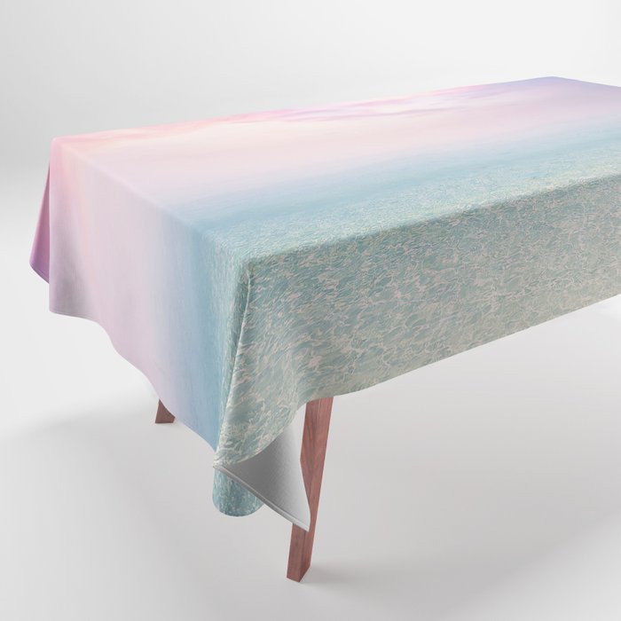 Pink Sunset, Ocean Art Tablecloth Gallery Image 1