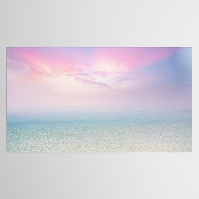 Pink Sunset, Ocean Art Tablecloth Gallery Image 2